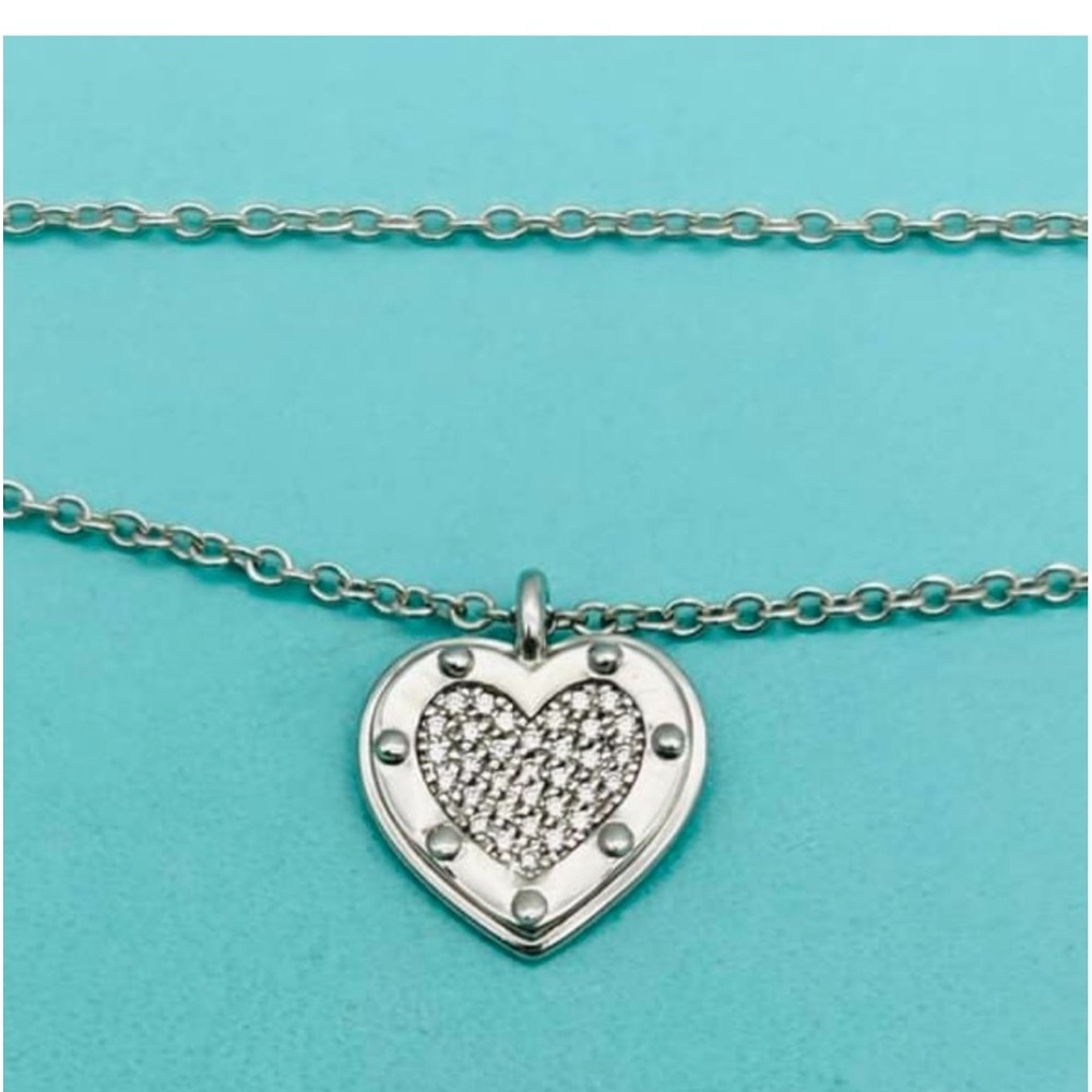 Tiffany and co white gold tag key bracelet